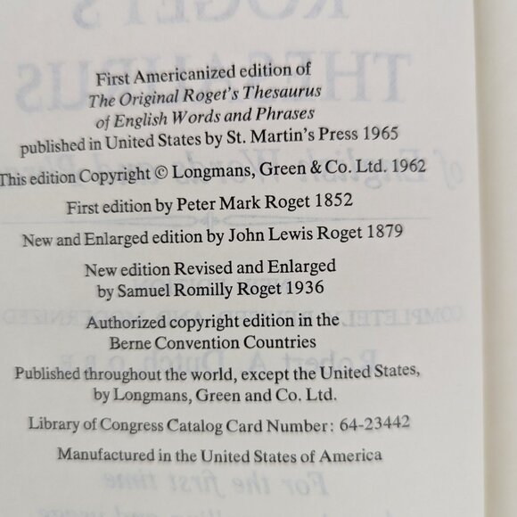 Lime Green Decor Classic Vintage Midcentury Book Rogets Thesaurus 1965 hardcover - Picture 9 of 13